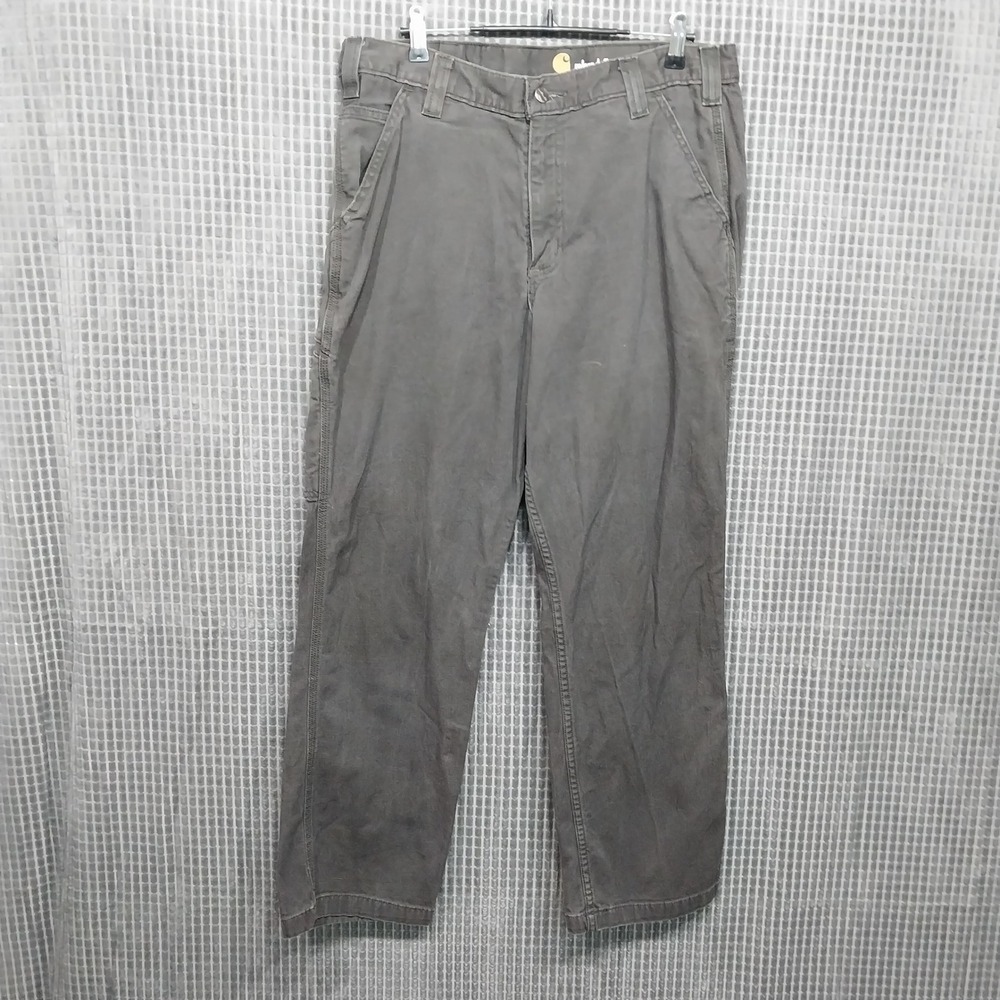 Carhartt Mens Canvas Work Pants Relaxed Fit 102291-306‎ 34x30 Gray